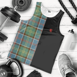 Scottish Whitelaw Clan Tartan Men Tank Top - Lion Rampant Style Scottish Plaid Tartan Plaid