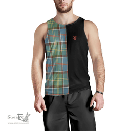 Scottish Whitelaw Clan Tartan Men Tank Top - Lion Rampant Style Scottish Plaid Tartan Plaid