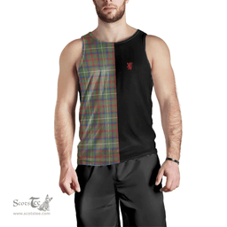 Scottish Shaw Green Modern Clan Tartan Men Tank Top - Lion Rampant Style Scottish Plaid Tartan Plaid