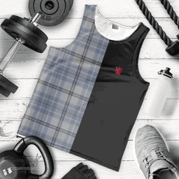 Scottish Tweedie Clan Tartan Men Tank Top - Lion Rampant Style Scottish Plaid Tartan Plaid
