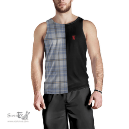 Scottish Tweedie Clan Tartan Men Tank Top - Lion Rampant Style Scottish Plaid Tartan Plaid