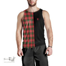 Scottish Rattray Modern Clan Tartan Men Tank Top - Lion Rampant Style Scottish Plaid Tartan Plaid