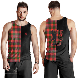 Scottish Rattray Modern Clan Tartan Men Tank Top - Lion Rampant Style Scottish Plaid Tartan Plaid