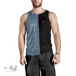Scottish Pitcairn Hunting Clan Tartan Men Tank Top - Lion Rampant Style Scottish Plaid Tartan Plaid
