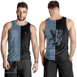 Scottish Pitcairn Hunting Clan Tartan Men Tank Top - Lion Rampant Style Scottish Plaid Tartan Plaid