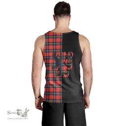 Scottish Ruthven Modern Clan Tartan Men Tank Top - Lion Rampant Style Scottish Plaid Tartan Plaid