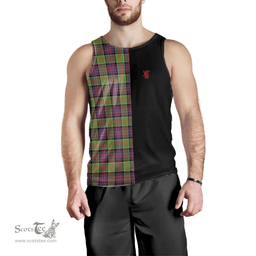 Scottish MacDonald of Clanranald Clan Tartan Men Tank Top - Lion Rampant Style Scottish Plaid Tartan Plaid