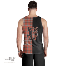 Scottish Robertson Weathered Clan Tartan Men Tank Top - Lion Rampant Style Scottish Plaid Tartan Plaid