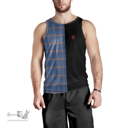 Scottish MacLaine of Loch Buie Hunting Ancient Clan Tartan Men Tank Top - Lion Rampant Style Scottish Plaid Tartan Plaid