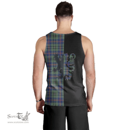 Scottish Wood Modern Clan Tartan Men Tank Top - Lion Rampant Style Scottish Plaid Tartan Plaid