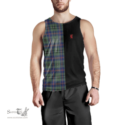 Scottish Wood Modern Clan Tartan Men Tank Top - Lion Rampant Style Scottish Plaid Tartan Plaid