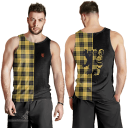 Scottish MacLeod of Lewis Ancient Clan Tartan Men Tank Top - Lion Rampant Style Scottish Plaid Tartan Plaid