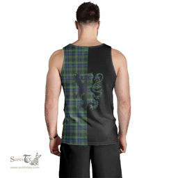 Scottish Stewart Hunting Modern Clan Tartan Men Tank Top - Lion Rampant Style Scottish Plaid Tartan Plaid