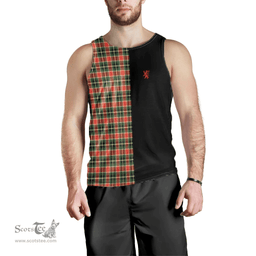 Scottish MacLachlan Hunting Modern Clan Tartan Men Tank Top - Lion Rampant Style Scottish Plaid Tartan Plaid
