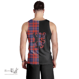 Scottish Wishart Dress Clan Tartan Men Tank Top - Lion Rampant Style Scottish Plaid Tartan Plaid