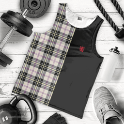 Scottish MacPherson Dress Ancient Clan Tartan Men Tank Top - Lion Rampant Style Scottish Plaid Tartan Plaid
