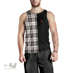 Scottish MacPherson Dress Ancient Clan Tartan Men Tank Top - Lion Rampant Style Scottish Plaid Tartan Plaid