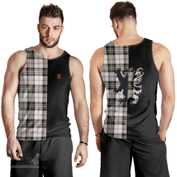 Scottish MacPherson Dress Ancient Clan Tartan Men Tank Top - Lion Rampant Style Scottish Plaid Tartan Plaid