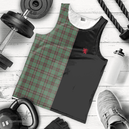Scottish MacKinnon Hunting Ancient Clan Tartan Men Tank Top - Lion Rampant Style Scottish Plaid Tartan Plaid