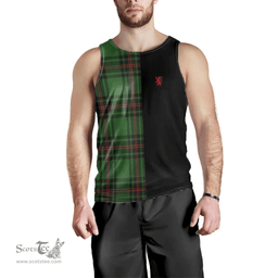 Scottish Orrock Clan Tartan Men Tank Top - Lion Rampant Style Scottish Plaid Tartan Plaid