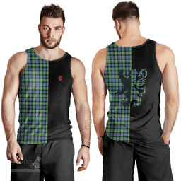 Scottish Murray of Atholl Ancient Clan Tartan Men Tank Top - Lion Rampant Style Scottish Plaid Tartan Plaid