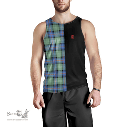 Scottish Sutherland Old Ancient Clan Tartan Men Tank Top - Lion Rampant Style Scottish Plaid Tartan Plaid