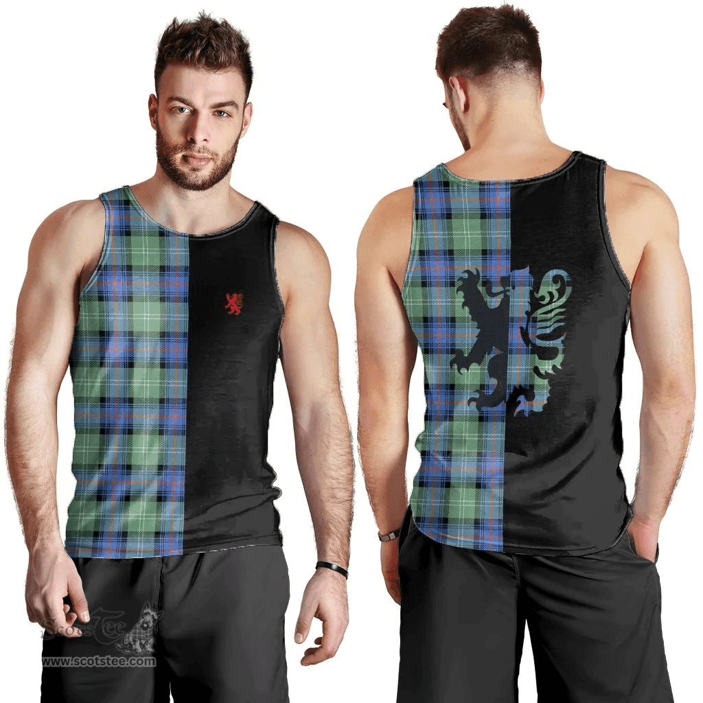 Scottish Sutherland Old Ancient Clan Tartan Men Tank Top - Lion Rampant Style Scottish Plaid Tartan Plaid