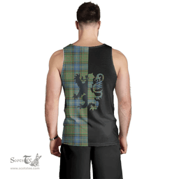 Scottish MacMillan Hunting Ancient Clan Tartan Men Tank Top - Lion Rampant Style Scottish Plaid Tartan Plaid