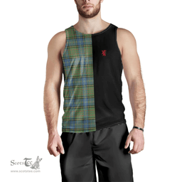 Scottish MacMillan Hunting Ancient Clan Tartan Men Tank Top - Lion Rampant Style Scottish Plaid Tartan Plaid