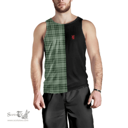 Scottish MacDonald Lord of the Isles Hunting Clan Tartan Men Tank Top - Lion Rampant Style Scottish Plaid Tartan Plaid
