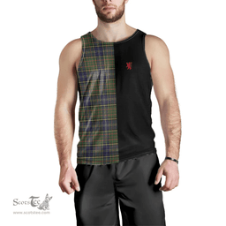 Scottish MacMillan Hunting Modern Clan Tartan Men Tank Top - Lion Rampant Style Scottish Plaid Tartan Plaid