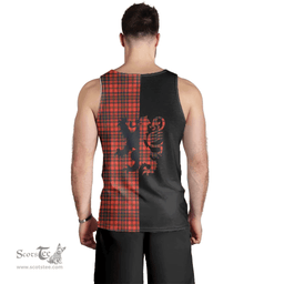 Scottish Matheson Modern Clan Tartan Men Tank Top - Lion Rampant Style Scottish Plaid Tartan Plaid