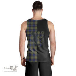 Scottish MacLaren Modern Clan Tartan Men Tank Top - Lion Rampant Style Scottish Plaid Tartan Plaid