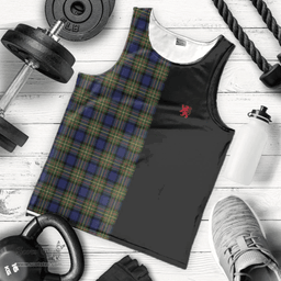Scottish MacLaren Modern Clan Tartan Men Tank Top - Lion Rampant Style Scottish Plaid Tartan Plaid