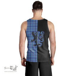 Scottish Mercer Modern Clan Tartan Men Tank Top - Lion Rampant Style Scottish Plaid Tartan Plaid