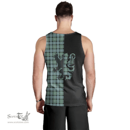 Scottish Melville Clan Tartan Men Tank Top - Lion Rampant Style Scottish Plaid Tartan Plaid