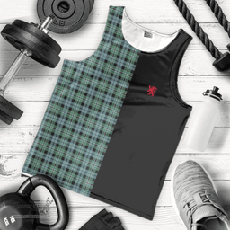 Scottish Melville Clan Tartan Men Tank Top - Lion Rampant Style Scottish Plaid Tartan Plaid