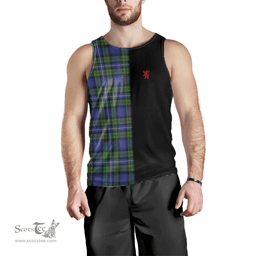 Scottish Robertson Hunting Modern Clan Tartan Men Tank Top - Lion Rampant Style Scottish Plaid Tartan Plaid