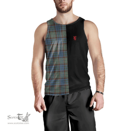 Scottish Nicolson Hunting Ancient Clan Tartan Men Tank Top - Lion Rampant Style Scottish Plaid Tartan Plaid