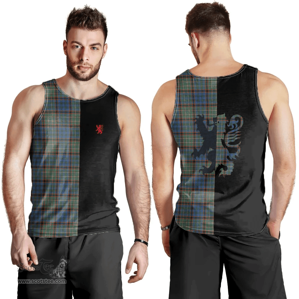 Scottish Nicolson Hunting Ancient Clan Tartan Men Tank Top - Lion Rampant Style Scottish Plaid Tartan Plaid