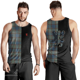 Scottish Nicolson Hunting Ancient Clan Tartan Men Tank Top - Lion Rampant Style Scottish Plaid Tartan Plaid