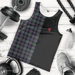 Scottish Rose Hunting Modern Clan Tartan Men Tank Top - Lion Rampant Style Scottish Plaid Tartan Plaid