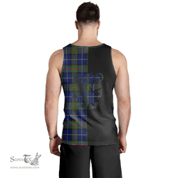 Scottish MacLeod of Harris Modern Clan Tartan Men Tank Top - Lion Rampant Style Scottish Plaid Tartan Plaid