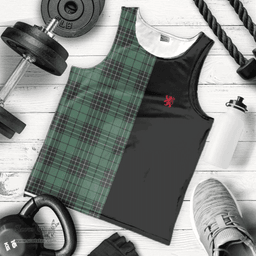 Scottish MacLean Hunting Ancient Clan Tartan Men Tank Top - Lion Rampant Style Scottish Plaid Tartan Plaid