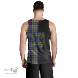 Scottish Whitefoord modern Clan Tartan Men Tank Top - Lion Rampant Style Scottish Plaid Tartan Plaid