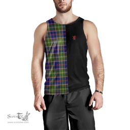 Scottish Whitefoord modern Clan Tartan Men Tank Top - Lion Rampant Style Scottish Plaid Tartan Plaid