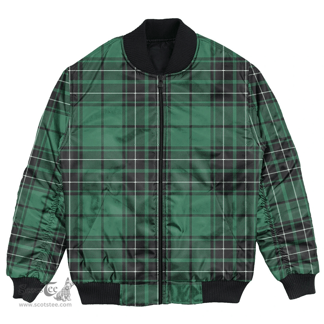 Scottish MacLean Hunting Ancient Clan Tartan Bomber Jacket - Classic Scottish Plaid Tartan Plaid