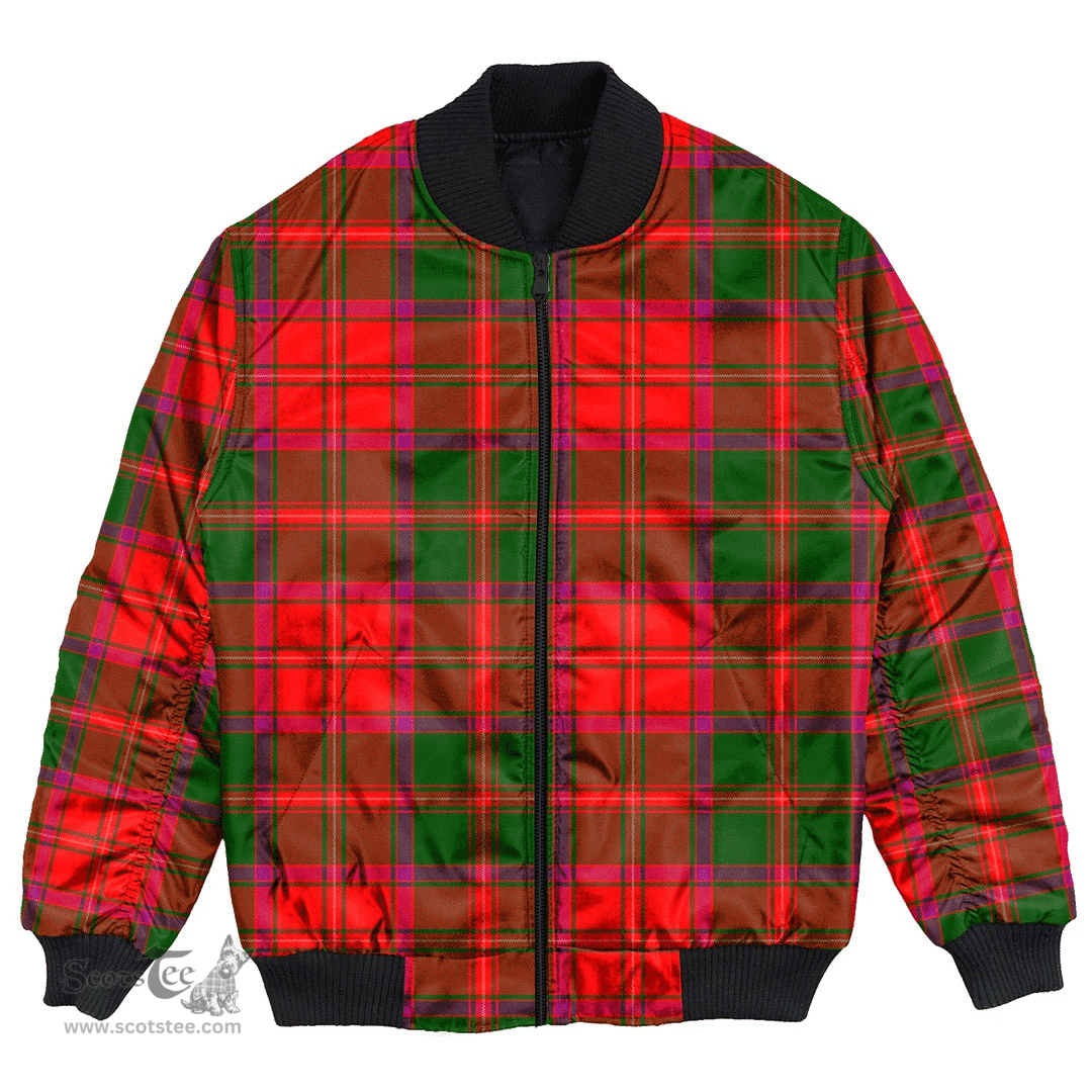 Scottish Crief District Clan Tartan Bomber Jacket - Classic Scottish Plaid Tartan Plaid