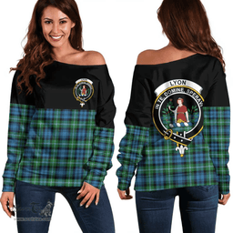 Scottish Lyon Clan Clan Tartan Off Shoulder Sweatshirt - Crest Special Style