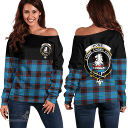 Scottish Home Ancient Clan Tartan Off Shoulder Sweatshirt - Crest Special Style